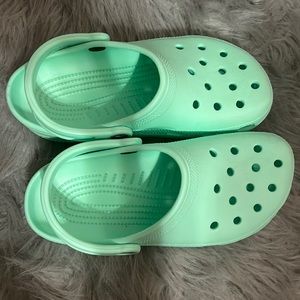 Mint green Crocs!